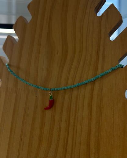 Hot red Chili pepper Necklace