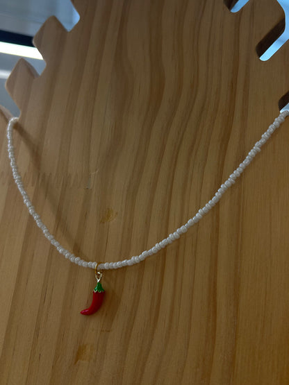 Hot red Chili pepper Necklace