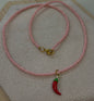 Hot red Chili pepper Necklace