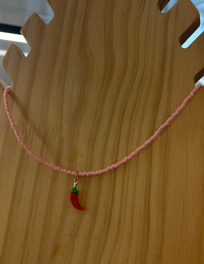 Hot red Chili pepper Necklace