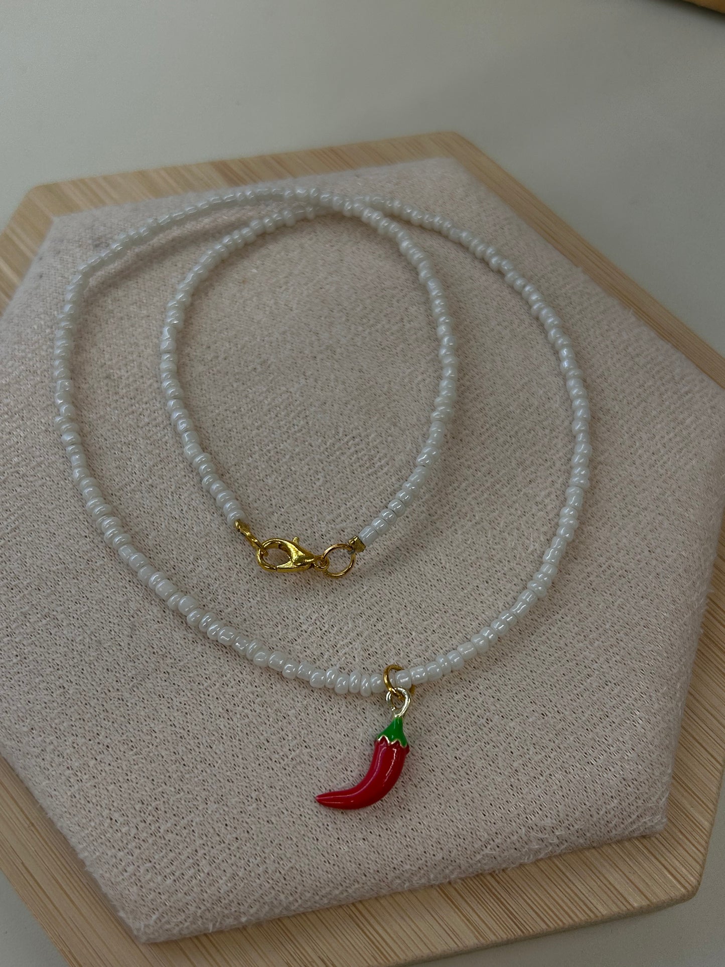 Hot red Chili pepper Necklace
