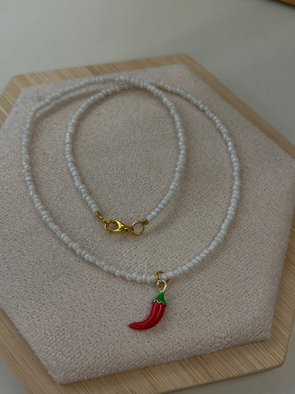Hot red Chili pepper Necklace