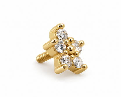14k Tiny Love Flower
