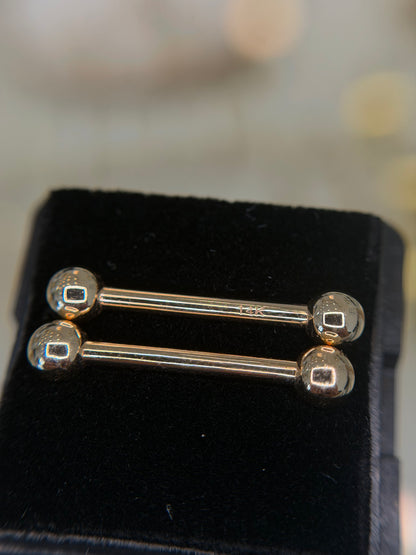 14k Plain Nipple Bar