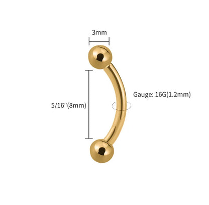 Titanium Standard Curved Barbel