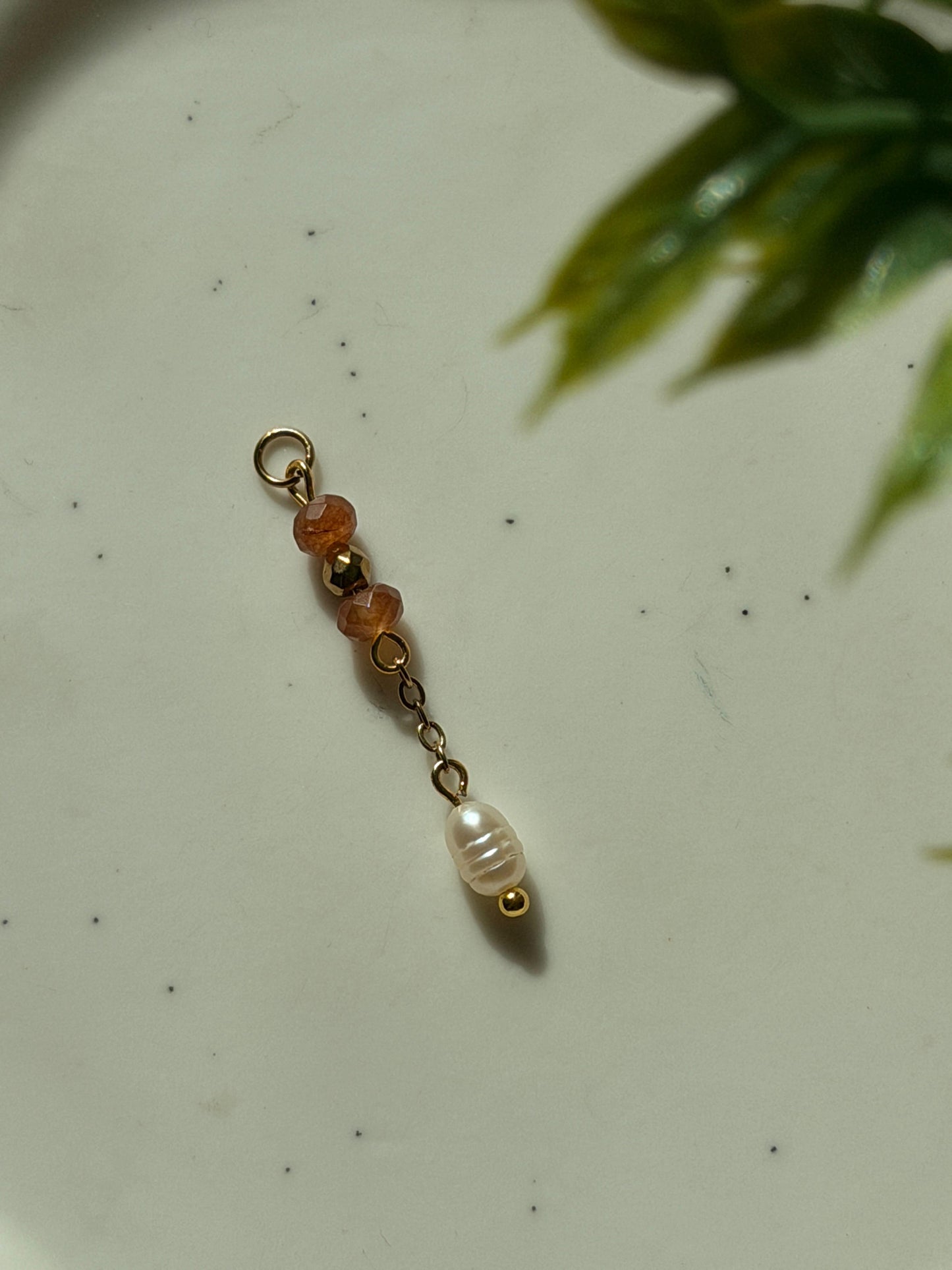 Amber Pearl Charm