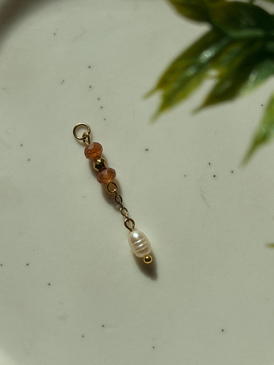 Amber Pearl Charm