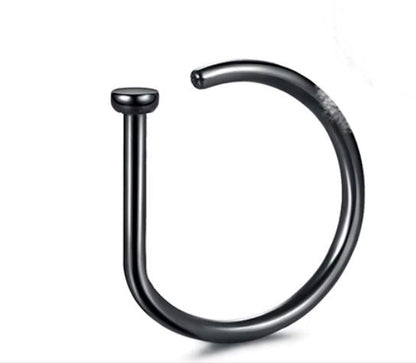 D-Shaped Titanium nose hoop