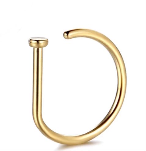 D shaped hot sale nose hoop